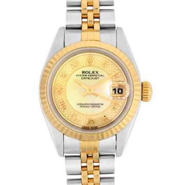 Rolex Datejust 79173NRD YG x SS K Ladies Watch Self-winding Milliard Roman Yellow Shell Dial