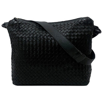 Bottega Veneta One Shoulder Bag Black Intrecciato 115658 Leather BOTTEGA VENETA Women's