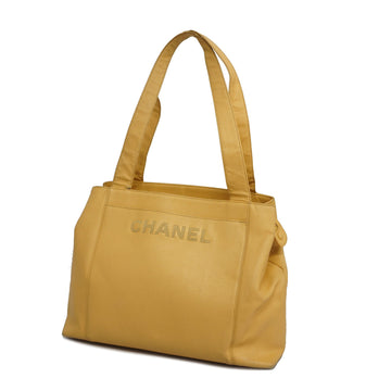 CHANELAuth  Women's Caviar Leather Shoulder Bag Beige