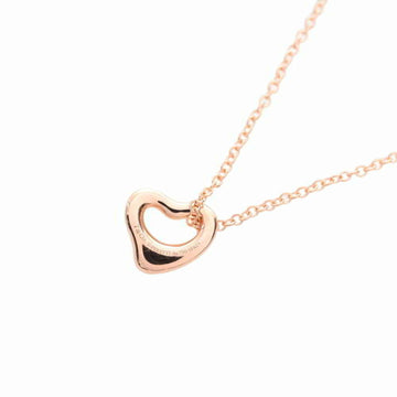 TIFFANY K18PG open heart necklace