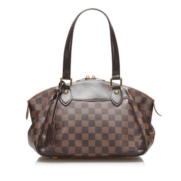 Louis Vuitton Damier Verona PM Handbag N41117 Ebene Brown PVC Leather Women's LOUIS VUITTON