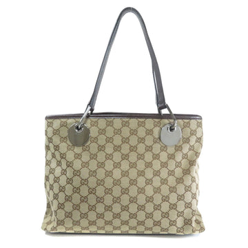 Gucci 120837 GG Tote Bag Canvas Leather Ladies