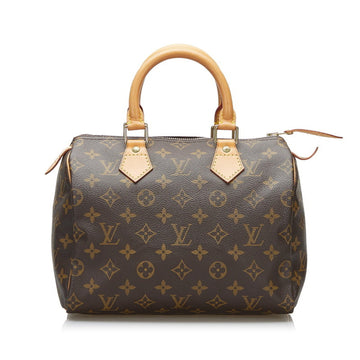 Louis Vuitton Monogram Speedy 25 Handbag M41528 Brown PVC Leather Ladies LOUIS VUITTON