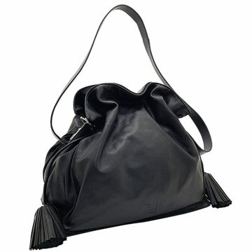 Loewe shoulder bag flamenco leather black LOEWE tassel anagram crossbody