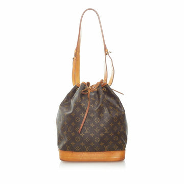 Louis Vuitton Monogram Noe Shoulder Bag M42224 Brown PVC Leather Ladies