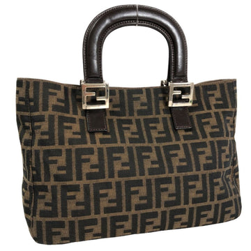 FENDI handbag Zucca 2119 26693 013 canvas leather brown ladies