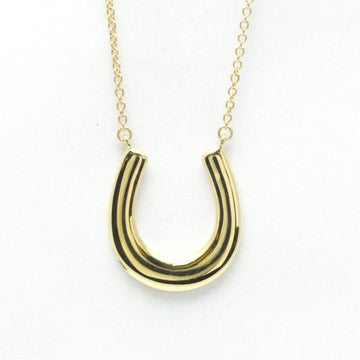 TIFFANY Horseshoe Necklace Yellow Gold [18K] No Stone Men,Women Fashion Pendant Necklace [Gold]