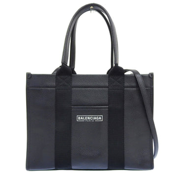 BALENCIAGA Hardware Tote Handbag Shoulder Bag Leather Black 671402