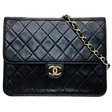 Chanel Chain Shoulder Bag Black Gold Matrasse A03569 Leather Lambskin 0 Series CHANEL Single Push Lock Coco Mark Quilting