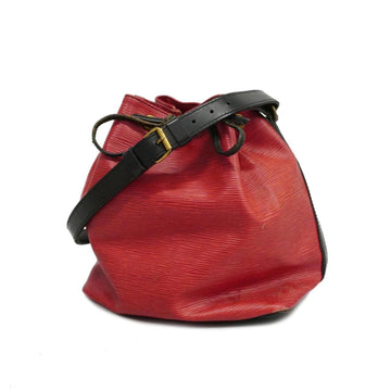 LOUIS VUITTON Shoulder Bag Epi Petit Noe M44172 Castilian Red Noir Ladies