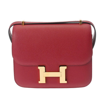 HERMES Constance 3 18 Rouge Grena A stamp [circa 2017] Women's Vaux Epson Shoulder Bag