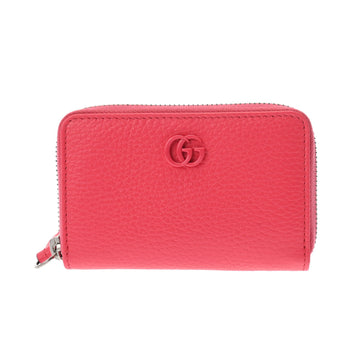 GUCCI Zip Around Double G Pink 644412 Women's Leather Coin Case