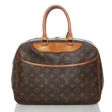 Louis Vuitton Monogram Deauville Handbag M47270 Brown PVC Leather Ladies LOUIS VUITTON