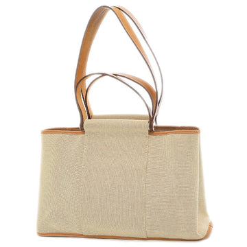 HERMES Kabak Elan PM Tote Bag Toile Ash/Leather Natural M Engraved