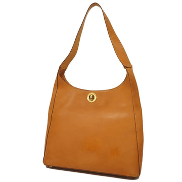 CELINEAuth  Shoulder Bag Women's Leather Brown