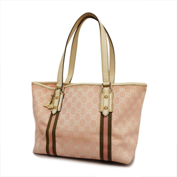 GUCCIAuth  GG Canvas Tote Bag 137396 Women's Pink