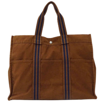 HERMES Bag Women's Men's Tote Handbag Four GM Canvas Brown
