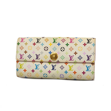 LOUIS VUITTONAuth  Monogram Multicolore Porto Monet Credit M60004 Blanc