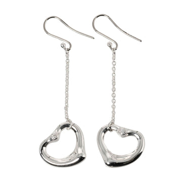 TIFFANY open heart earrings 925 silver 2P diamond &Co.