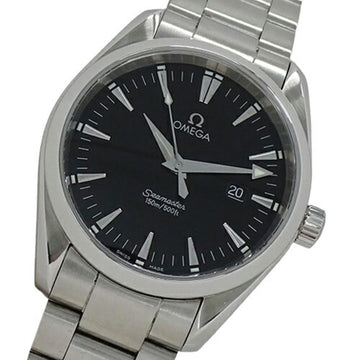 OMEGA Seamaster Aqua Terra 2517.50 Watch Men's Date 150m Quartz Stainless Steel SS Silver Black Polished