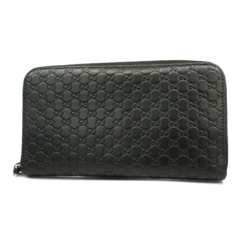 GUCCIAuth  Bifold Long Wallet Micro  Shima 544473 Women's Leather Black