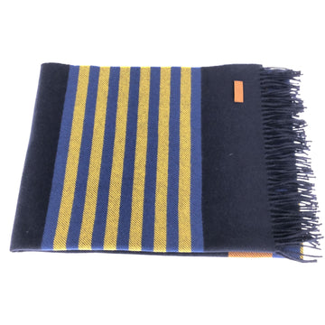 HERMES muffler soldo Navy Cashmere