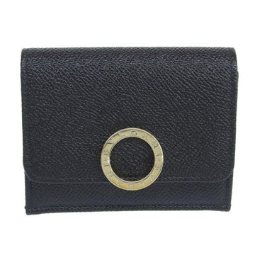 BVLGARI Leather Trifold Wallet - Black