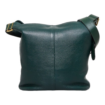 BURBERRY Nova Check Shadow Horse One Shoulder Bag Green Leather Ladies