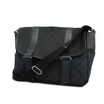 GUCCIAuth  GG Canvas Shoulder Bag 145859 Women's GG Canvas Black