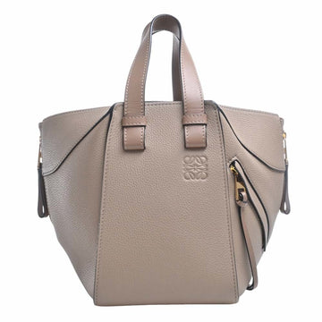 LOEWE Leather Hammock Handbag Beige Ladies