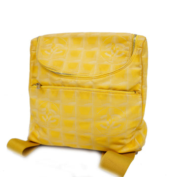 CHANELAuth  New Travel Line Rucksack Women's Nylon Canvas Backpack Yellow