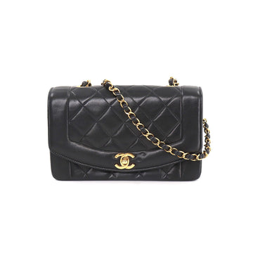 Chanel Diana 22 matelasse chain shoulder bag leather black A01164 vintage Matelasse Bag