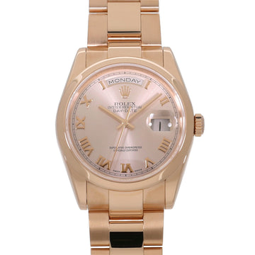 ROLEX Day-Date 118205 P number Pink Roman men's watch