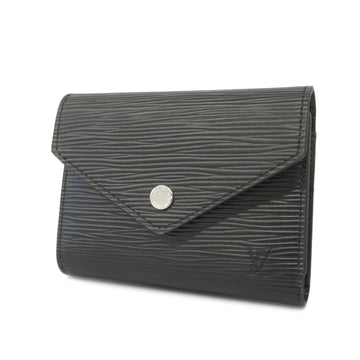 LOUIS VUITTON[3yc1893] Auth  Trifold Wallet Epi Portefeuille Victorine M62173 Noir