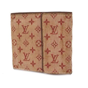 LOUIS VUITTONAuth  Monogram Mini Portobier Cult Credit Mone M92241 Wallet Cerise