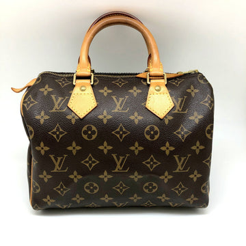 LOUIS VUITTON Speedy 25 M41528 Monogram Brown Gold Hardware Women's Mini Boston Bag