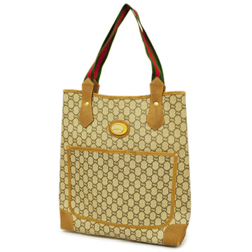GUCCIAuth  Sherry Line Tote Bag Women's GG Plus,Leather Beige