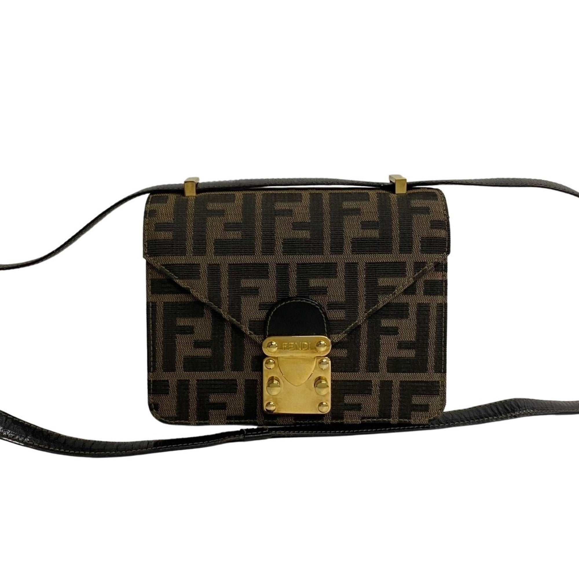 Fendi mini logo hot sale canvas crossbody bag