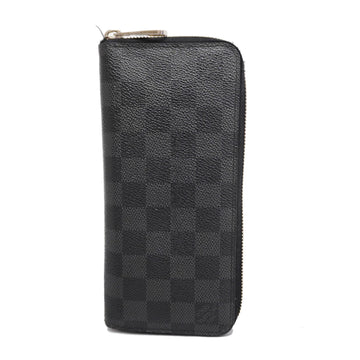 LOUIS VUITTONAuth  Damier Graphite Zippy Wallet Vertical N63095