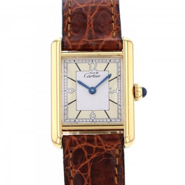 Cartier vermeil must tank 1613 gold dial used watch ladies
