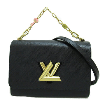 LOUIS VUITTON Twisted MM Shoulder Bag Black Black Epi leather M20834