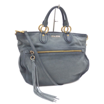 MIU MIU miu handbag ladies gray suede