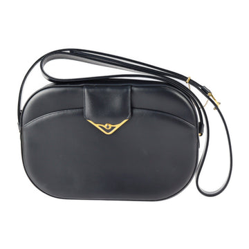 CARTIER sapphire line shoulder bag 61BJ547 leather navy gold metal fittings cross body diagonal hanging