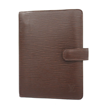 LOUIS VUITTONAuth  Epi Mocha Notebook cover Agenda MM R2004D