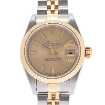 Rolex Datejust 79173 Ladies YG/SS Watch Automatic Winding Champagne Dial