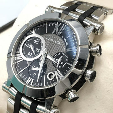 TIFFANY ATLAS watch silver black Atlas Chrono Z10008212 A10A00A