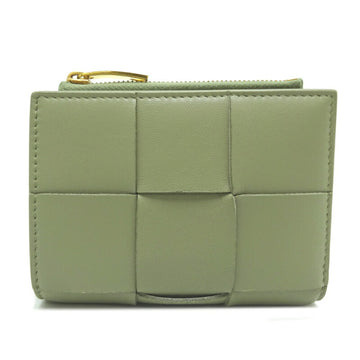 BOTTEGA VENETA Maxi Ladies Bifold Wallet Leather Moss Green