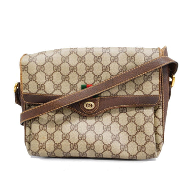 GUCCI Shoulder Bag GG Supreme Sherry Line 904 02 084 Brown Beige Gold Hardware Women's