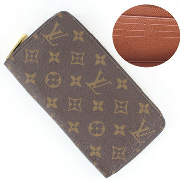 LOUIS VUITTON Long Wallet Zippy Women's Men's Monogram Armagnac Brown M42616  New