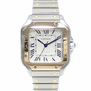 Cartier watch Santos de MM men's automatic SS YG W2SA0007 self-winding yellow gold